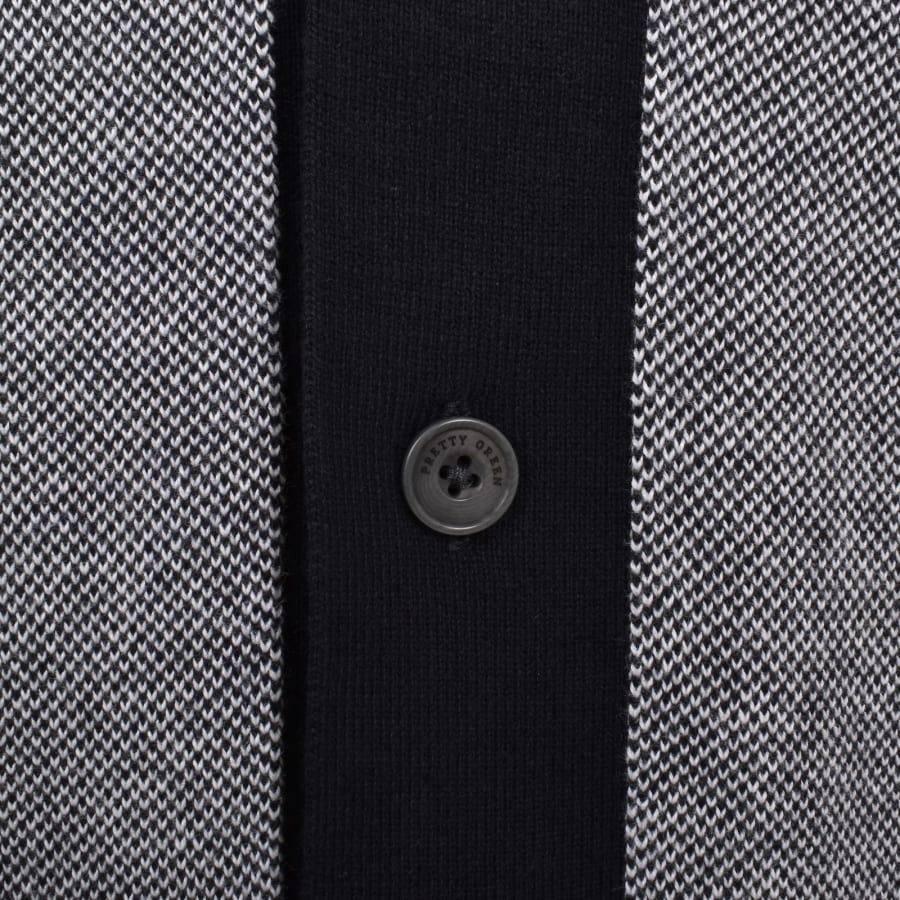 Pretty Green Roxy Knit Polo Jumper Black Mainline Menswear
